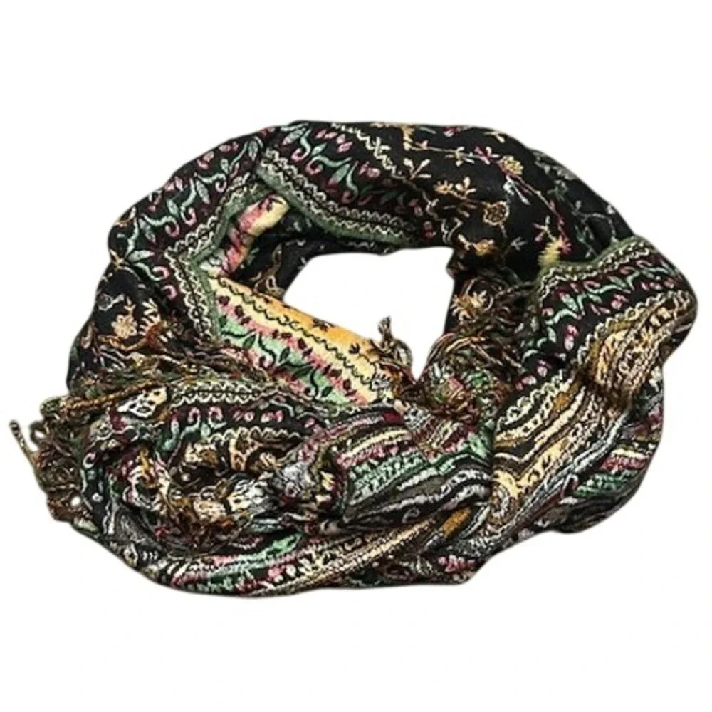 Jamawar Paisley Floral Pashmina Blend Scarf‎ Fringed Shawl Wrap 64x28 Boho Soft